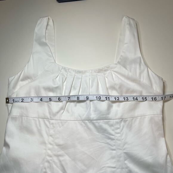 Calvin Klein sleeveless white lined pre owned dress size 10 - Picture 2 of 16